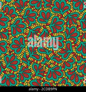 Abstract seamless psychedelic pattern Stock Vector