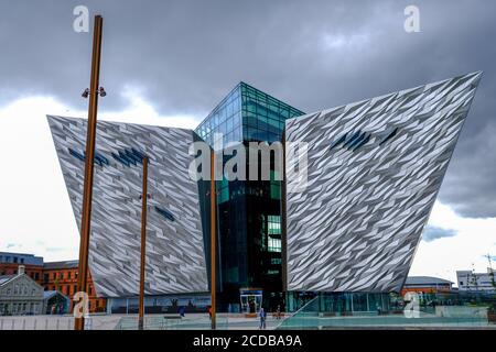 Belfast - August 2019: Titanic museum