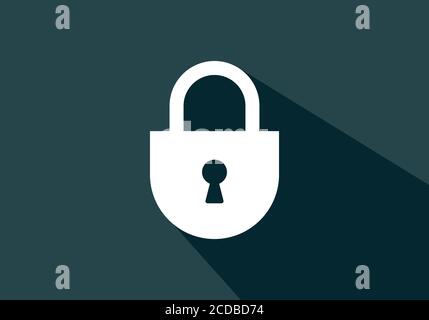 Lock icon. Security logo for mobile and web. Lock logo sign symbol vector illustration Stock Vector