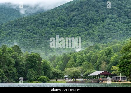 Peaceful and serene landscape at Vogel State Park, nestled in North Georgia's Blue Ridge Mountains. (USA) Stock Photo