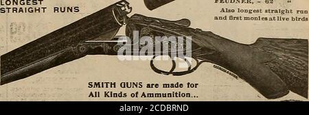 . Breeder and sportsman . «#» At 8. F. Trap Shooting Association May 22—23—34—25 VAUGHN, - - 73 Straight* FEUDNKR, - 63 ** Also longest straight runand first monies at live birds. SMITH GUNS are made forAH Kinds of Ammunition... Hunter Arms Co., Fulton, N. Y. PHIL.- B. BEKEART CO., San Francisco, Coast Representative Catalog onapplication to SPRATTS PATENT. DOG CAKES REMEDIES SOAP. NEWARK, N. J. Send for free copy of DOG CULTURE. ST LOUIS, MO. Pacific Coast Branch—1324 Valencia Street, San Francisco.Agents for SANITAS Disinfectant. HIGH-CLASS PUPPIES Especially some Fine TOr&gt;G BXTPBF.S By I Stock Photo