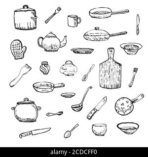 Set of dishes for baking Baking stuff Vector illustration in sketch style Stock Vector Image Patent usd441597