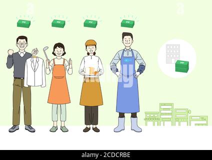 Social benefits and welfare concept illustration 002 Stock Vector