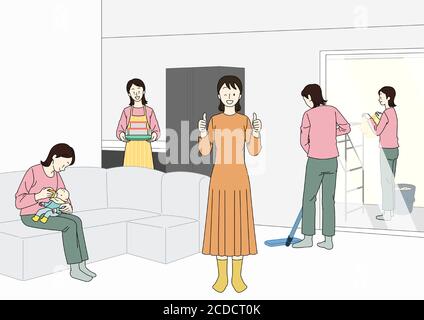 Social benefits and welfare concept illustration 011 Stock Vector