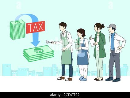 Social benefits and welfare concept illustration 001 Stock Vector