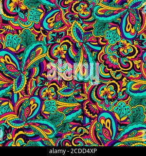 Colorful oriental ornamental seamless pattern Stock Vector