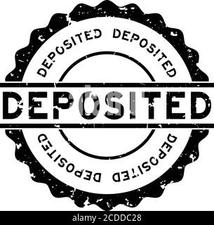 Grunge black deposited word rubber seal stamp on white background Stock ...