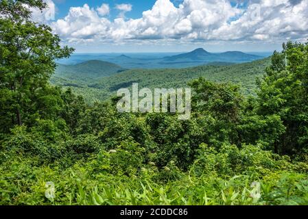 Scenic mountain view from Dodd Creek Vista along the Richard B. Russell Scenic Highway in the North Georgia Mountains near Helen, Georgia. (USA) Stock Photo