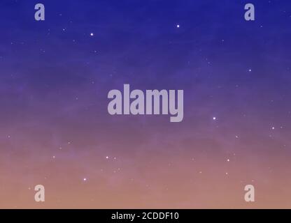 Night sky with stars in a light haze, 3d render