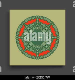 Ethnic circle element. Orient traditional design. Mandala round ...
