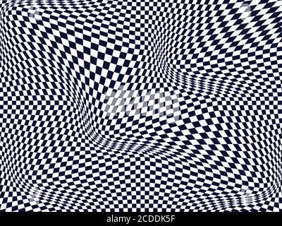 Geometric chess Graphic cute art background in white and navy colours for stationery and ?ards, advertising, logo or planners, cards, web, covers Stock Vector