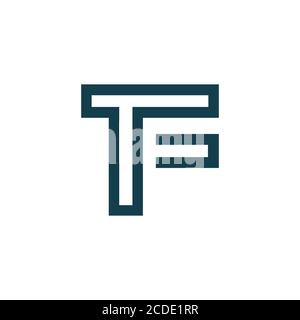 Initial letter tf logo or ft logo vector design template Stock Vector