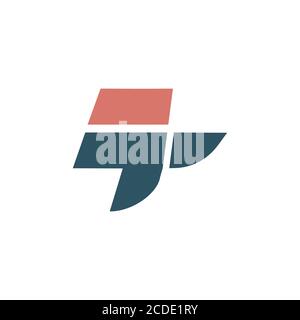Initial letter tf logo or ft logo vector design template Stock Vector