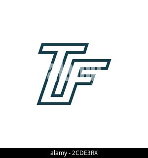 Initial letter tf logo or ft logo vector design template Stock Vector