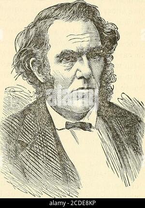 . Life and public services of Hon. Wm. E. Gladstone . s of forget-ting the course they hadformerly pursued, to prac-tice what he preached, andbe sure that his accusationswere well founded. Theshot told home, and thecheers and laughter of theHouse were renewed whenMr. Gladstone told Col. Gil-pin, a member of the Op-position who had renewedthe attack, that he did notthink the imagination whichprevailed on the front bench had extended so far back as thethird and had infected that row of members. The session of 1872 is remarkable for one of the most tumult-ous scenes which ever took place in the H Stock Photo