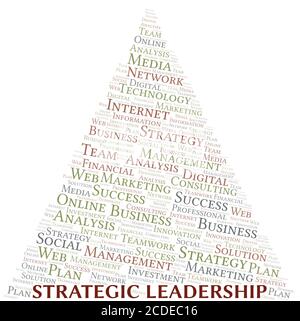 Strategic Leadership word cloud create with the text only. Stock Vector