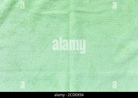 Green microfiber cloth for cleaning and dusting Stock Photo