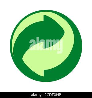European legislation for the treatment and recycling of plastic packages. Stock Vector