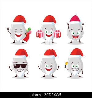 Santa Claus emoticons with silver trophy cartoon character Stock Vector