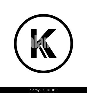 Kenya Shilling coin monochrome black and white icon. Current currency symbol. Stock Vector