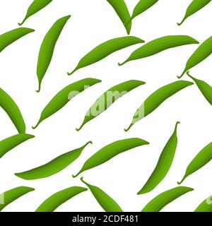 Illustration on theme of bright pattern green peas, vegetable pod for seal. Vegetable pattern consisting of beautiful green peas, many light pod. Simp Stock Vector