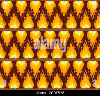 Seamless Background with fire. Stock Vector