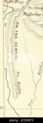 . Mission Pavie, Indo-Chine, 1879-1895 : géographie et voyages . i-FjUUTn .eapjtujsey k^c tovS£Z£- * Prey N96t W Pn Chompo. Stock Photo