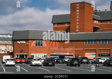 The Car Park and Fishergate Shopping Centre in Preston, Lancashire Stock Photo