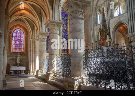 interior of cathedral of Laon in France Stock Photo