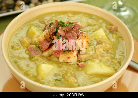 Pea And Ham Soup Stock Photo