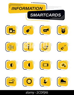 Music icons set Stock Vector
