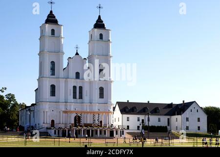 Aglona Basilica on the Celebration of the Assumption of Mary (15 August) in the Latgale region of Latvia. Stock Photo