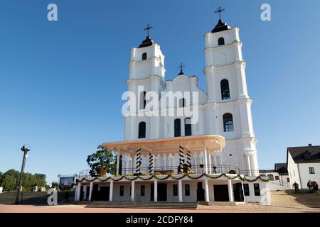 Aglona Basilica on the Celebration of the Assumption of Mary (15 August) in the Latgale region of Latvia. Stock Photo