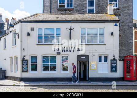 The Navy Inn is a popular grade II listed public house at Plymouth Barbican.  Plymouth, Devon, England, UK. Stock Photo