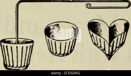 . American cookery . This shows the jelly turned from the mould This shows mould(upside down) Set of six (6), any initial, sent postpaid for (1) new subscription. Cash Price 75 cents. PATTY IRONS ?». As illustrated, are used to make dainty, flakypates or timbales; delicate pastry cups for serv-ing hot or frozen dainties, creamed vegetables,salads, shell fish, ices, etc. Each set comessecurely packed in an attractive box with recipesand full directions for use. Sent, postpaid, forone (1) new subscription. Cash price, 75 cents. AN EGG SLICER SAVES TIMEAND EGGS Does the workquicker and bet-ter th Stock Photo