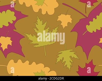 Flowers On Seamless Background Autumn Time Wrapping Paper Stock