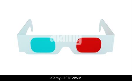 Stereoscopic 3D glasses for 3DTV isolated Stock Photo