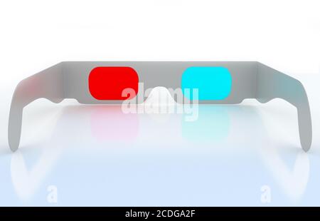 Modern 3D cinema glasses Stock Photo