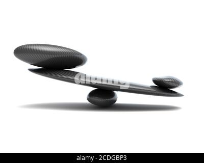 stability scales with carbon fiber shapes Stock Photo