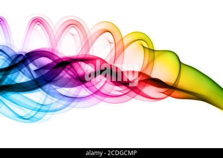 Gradient colored Abstract puff of smoke Stock Photo
