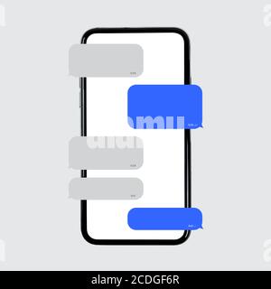 Messenger Mobile Chat Template UI Social App Stock Vector