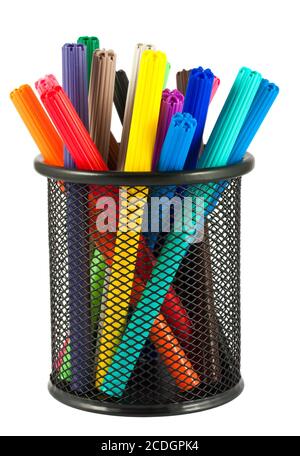 Set of felt-tip pens of different colors Stock Photo