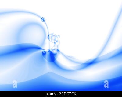 abstract waves, overflowing the tints of blue colo Stock Photo