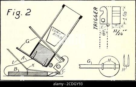 . St. Nicholas [serial] . cardboard to makethe barrel of the mortar. A sheet of heavywrap|)ing-]3aper sf wide and 18 long is madereafh lor use as a binder to hold the cardboardon the curtain-pole, and a lot of rubber bandsmust be on hand to hold the binder in place. When the cardboard is bent around the pole,its edges will overlap a little more than andthese overlapping edges are fastened togetherwith liquid glue. Be sure to use a thin layer ofglue, so that it will not ooze out and stick thecardboard to the pole. Then, beginning justbe>ond the lapped i)art, wind the binder paper //-^ / ( Q Stock Photo