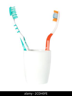 Tooth-brush white isolated Stock Photo