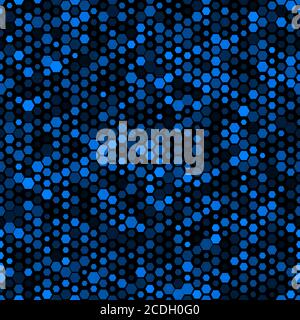 Monochrome seamless honey pattern with halftone hex cells in linear style Stock Vector