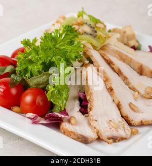 Tasty appetizer of meat Stock Photo