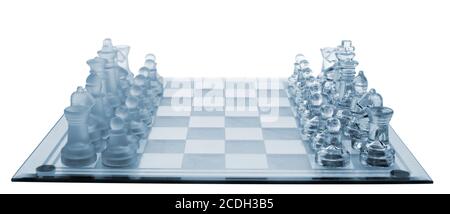 Glass chess Stock Photo
