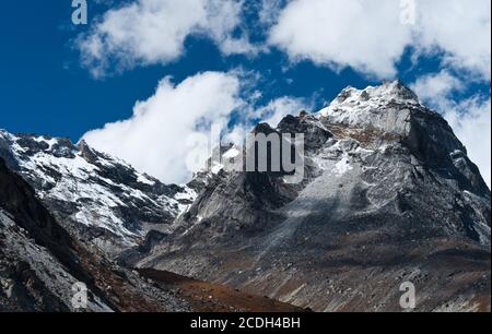 Mountains near Gokyo in Himalayas Stock Photo