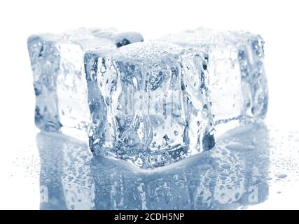 Three melting ice cubes Stock Photo